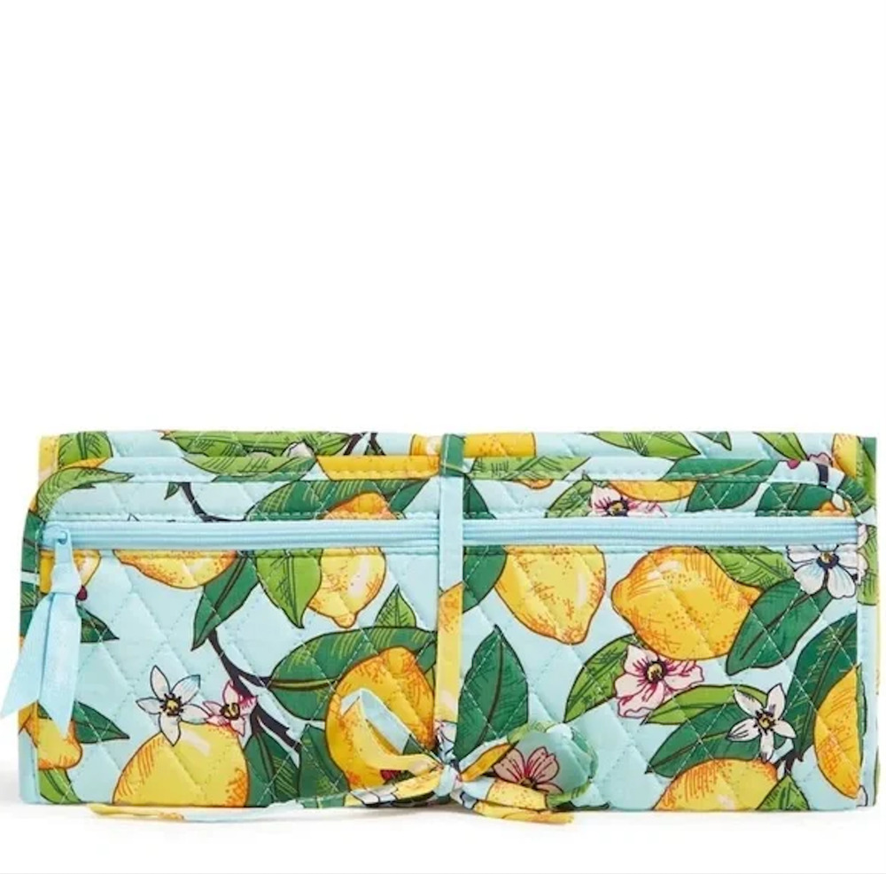 NEW VERA BRADLEY Lemon Grove & Floral Print Curling Iron / Flat Iron Cover